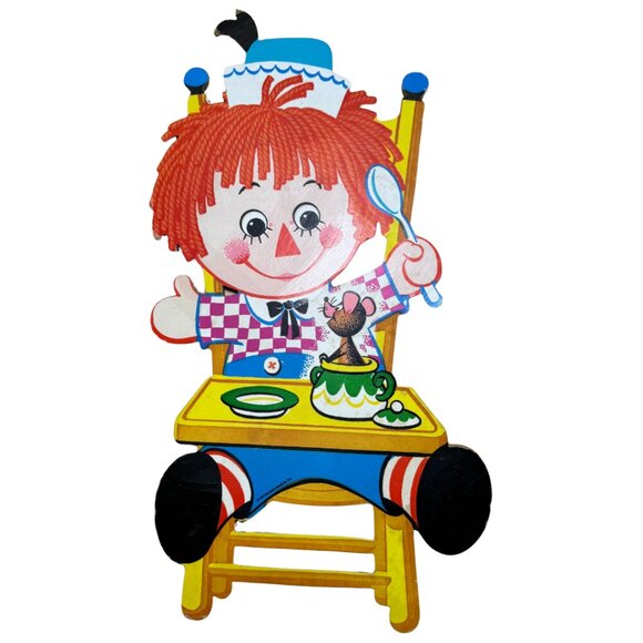 Bobbs Merrill Co. Raggedy Ann & Andy Cardboard Cutouts Vintage 1972 - Picture 3 of 9